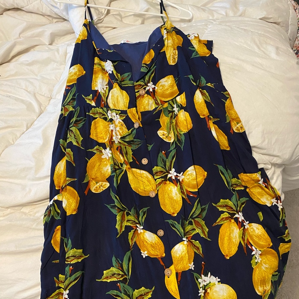Lemon Cami dress w/ pockets